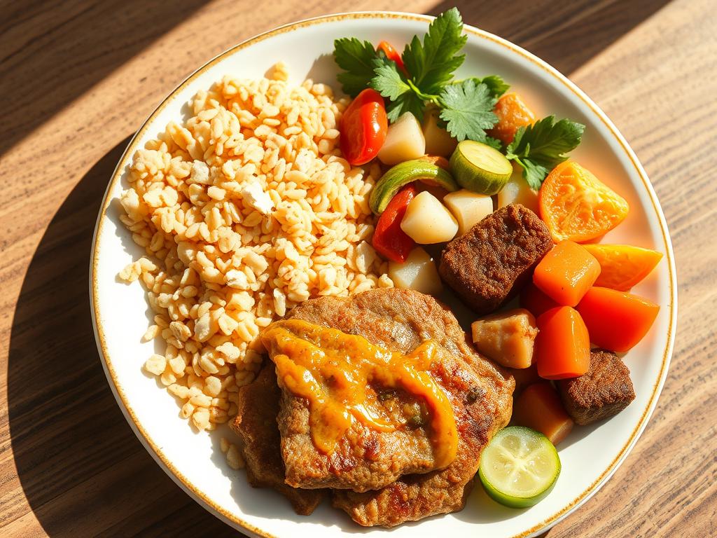 Traditional Saudi meal with healthier modifications for blood pressure management