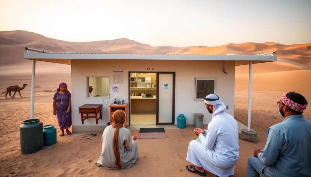 Remote Area Clinic providing healthcare services to Bedouin communities in northern Saudi Arabia