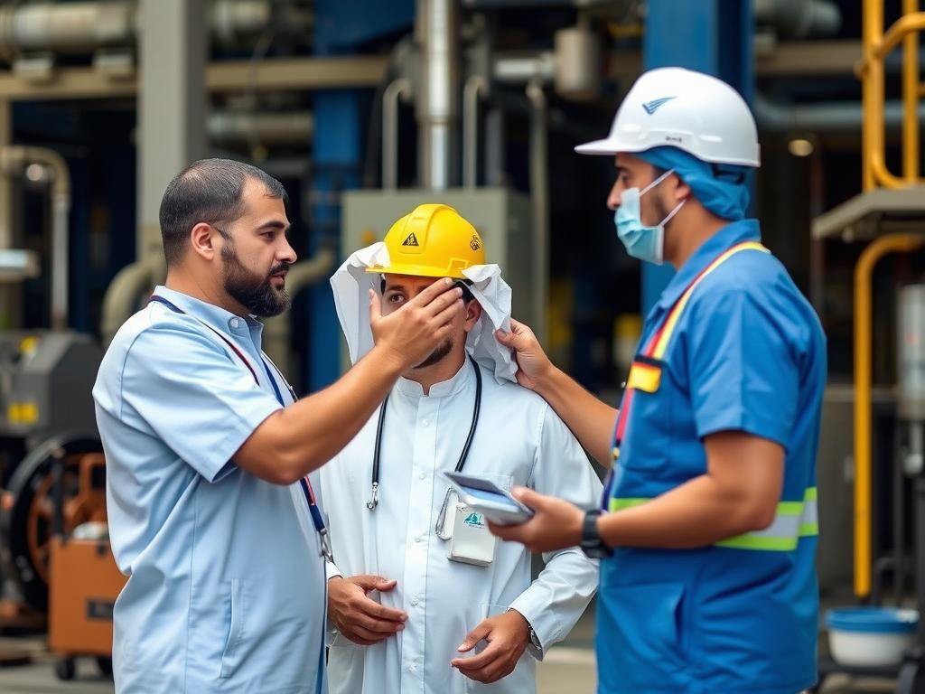 Worker practicing proper lifting technique during training
