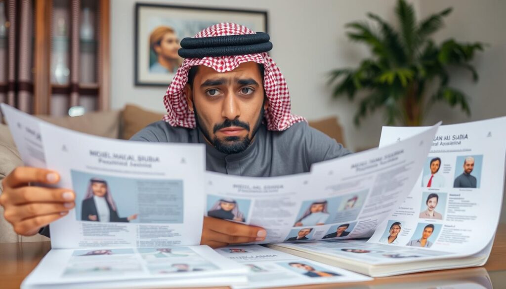 Person looking confused while reviewing medical information