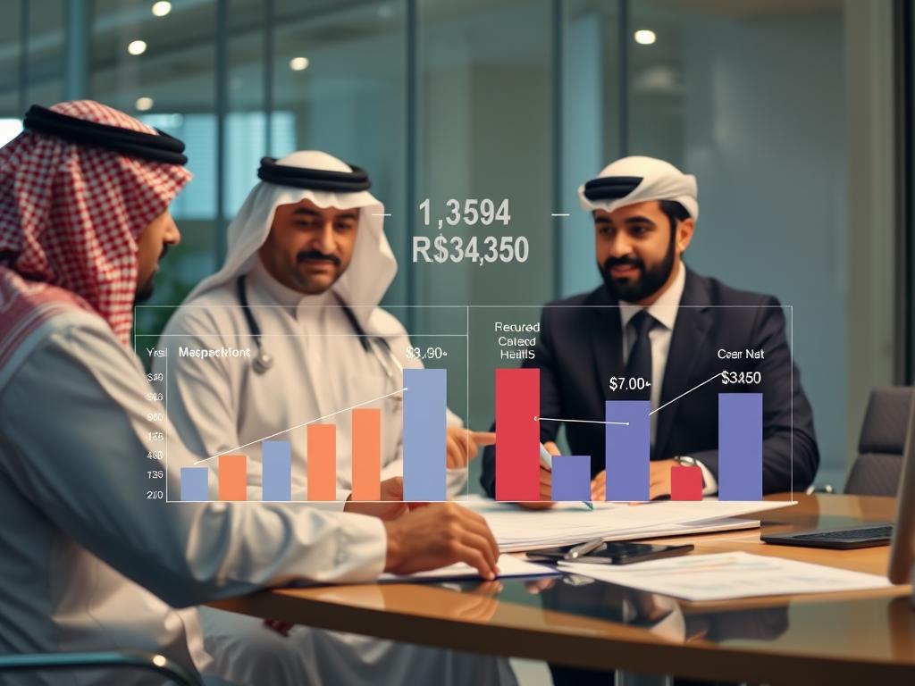 Financial analysis showing reduced healthcare costs for Saudi companies