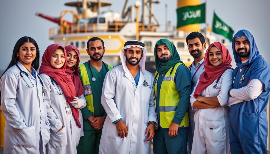 Professional offshore medical team in Saudi Arabia ready to provide services