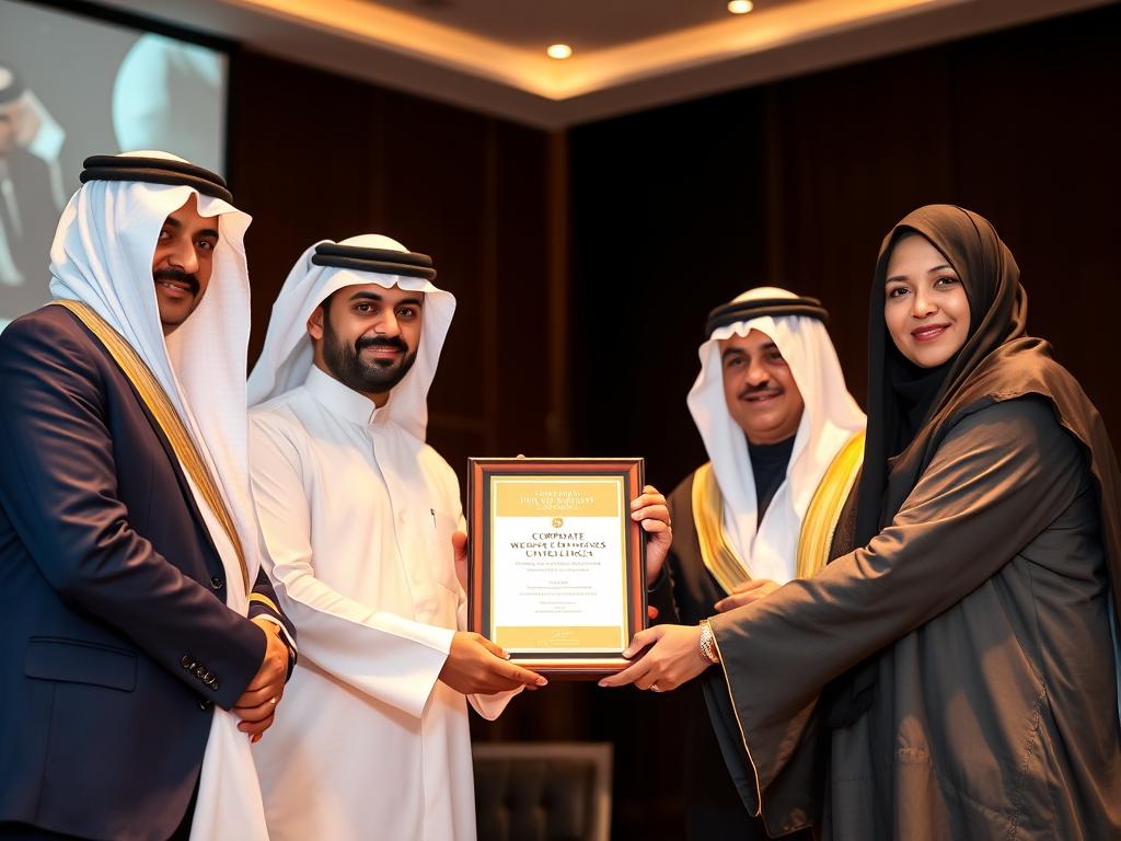 Saudi company receiving award for corporate wellness excellence