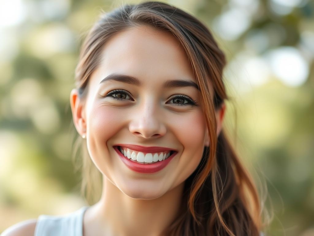 Confident person smiling after cosmetic dental treatment
