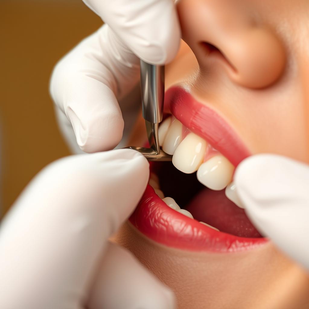 Tooth contouring and reshaping procedure by a cosmetic dentist